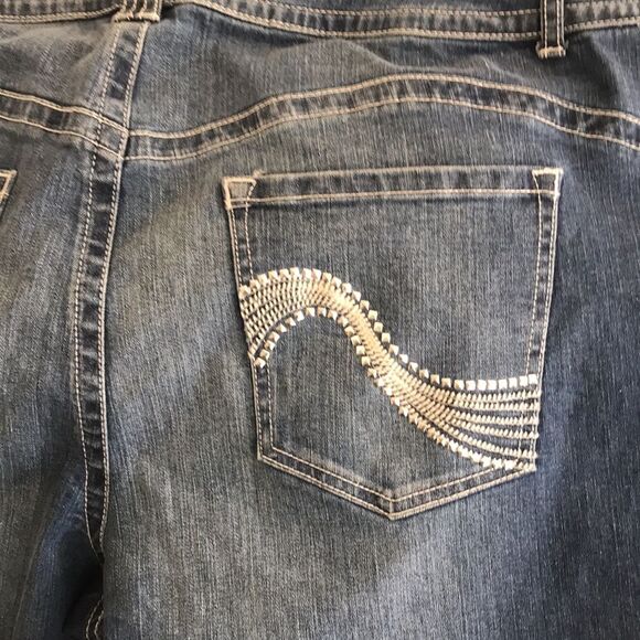 Lane Bryant Genius Fit Skinny Jeans Women‎ Plus 24 Destroyed Studded Back Pocket - Picture 6 of 12